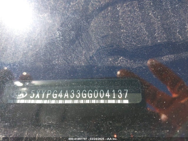 5XYPG4A33GG004137 KIA Sorento 2.4l Lx