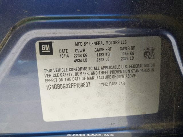 1G4GB5G32FF189807 Buick Lacrosse Leather