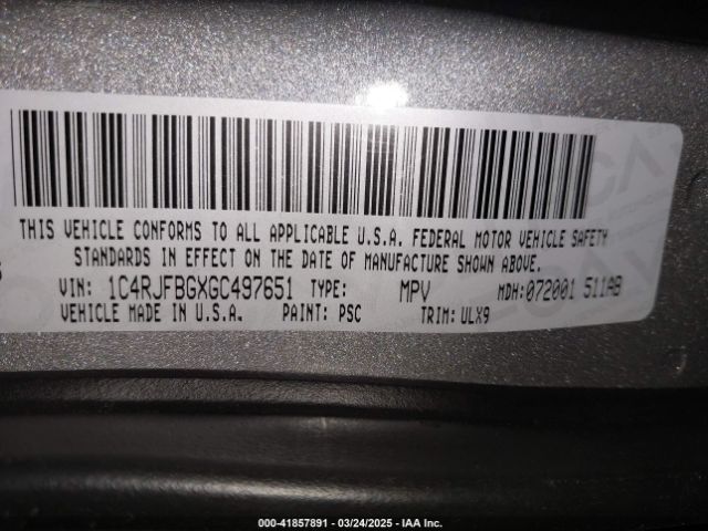 2016 JEEP GRAND CHEROKEE 1C4RJFBGXGC497651 Photo 8