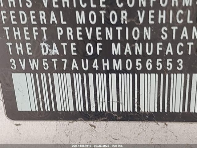 3VW5T7AU4HM056553 Volkswagen Golf Gti Autobahn 4-door/s 4-door/se 4-door/sport 4-door