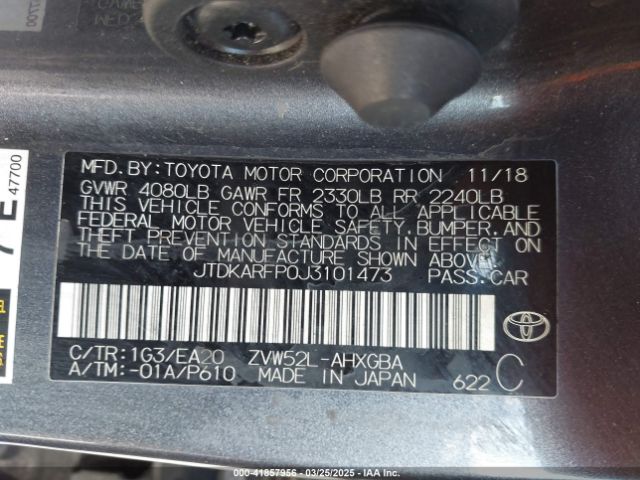 JTDKARFP0J3101473 Toyota Prius Prime Premium