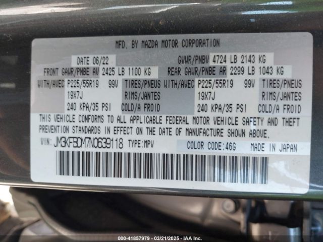 JM3KFBDM7N0639118 Mazda Cx-5 2.5 S Premium