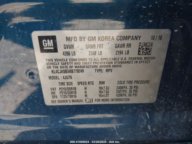 KL4CJASBXKB779598 Buick Encore Fwd Preferred