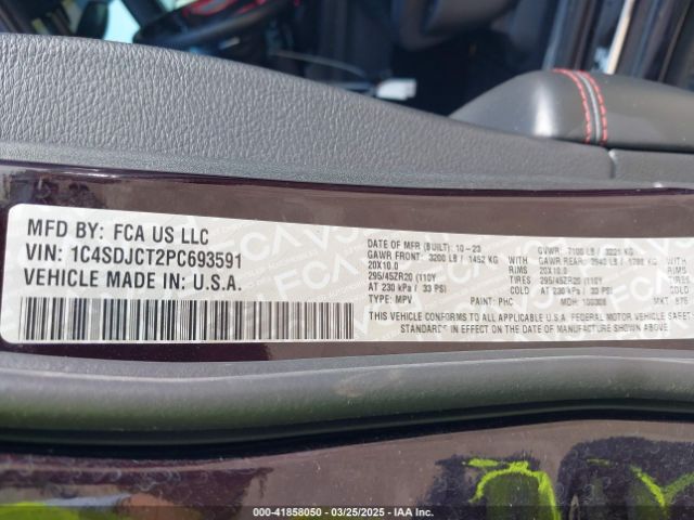 1C4SDJCT2PC693591 Dodge Durango R/t Awd