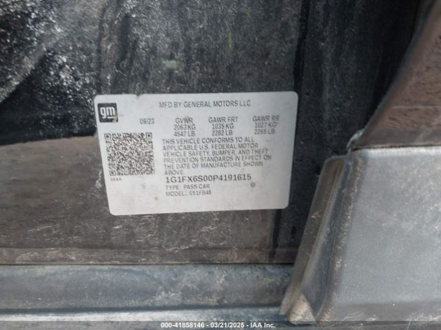 1G1FX6S00P4191615 Chevrolet Bolt Ev Fwd 2lt