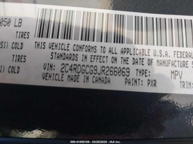 2018 DODGE GRAND CARAVAN 2C4RDGCG9JR266069 Photo 8