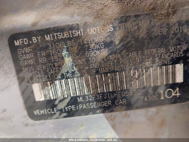 ML32F3FJ1LHF05520 Mitsubishi Mirage G4 Es