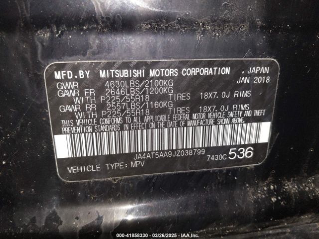 JA4AT5AA9JZ038799 Mitsubishi Eclipse Cross Se
