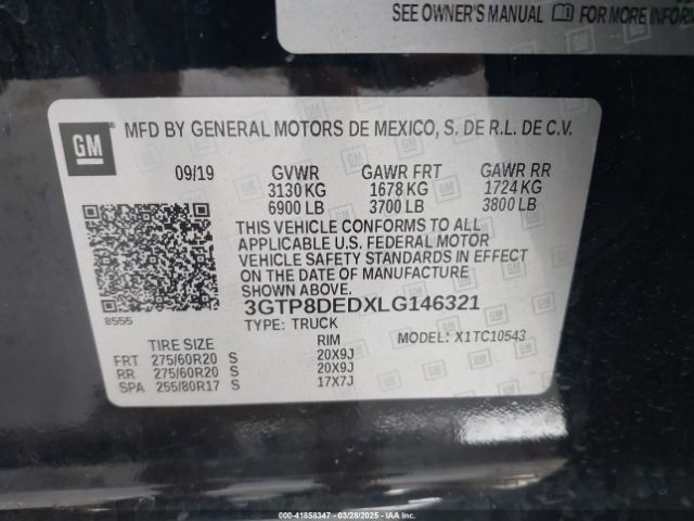 2020 GMC SIERRA 1500 3GTP8DEDXLG146321 Photo 8