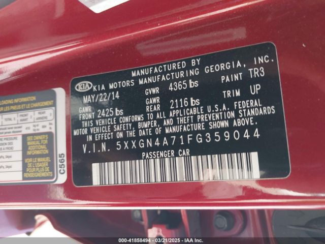 5XXGN4A71FG359044 KIA OPTIMA EX