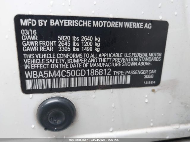 WBA5M4C50GD186812 BMW 535i Gran Turismo Xdrive