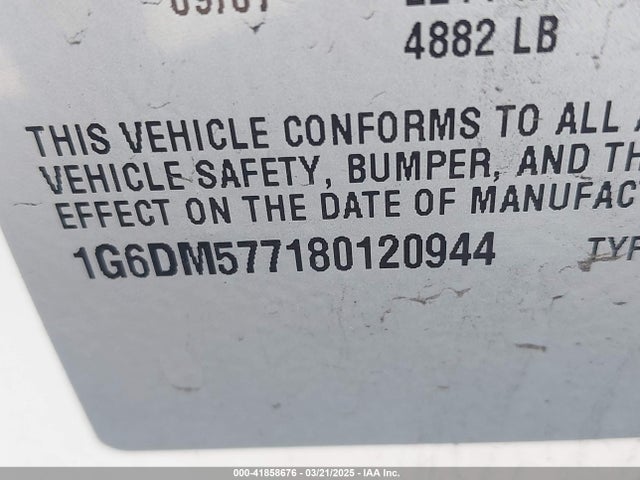 2008 CADILLAC CTS 1G6DM577180120944 Photo 8