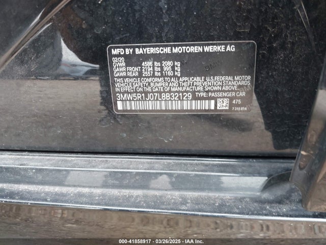3MW5R1J07L8B32129 BMW 330I