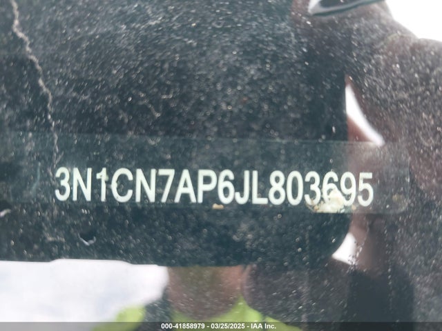 3N1CN7AP6JL803695 Nissan Versa 1.6 Sv