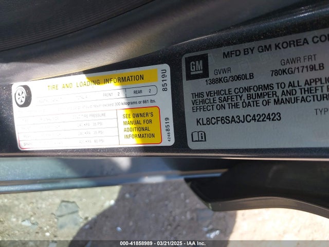 Chevrolet Spark 2lt Cvt 2018 KL8CF6SA3JC422423 Image 9