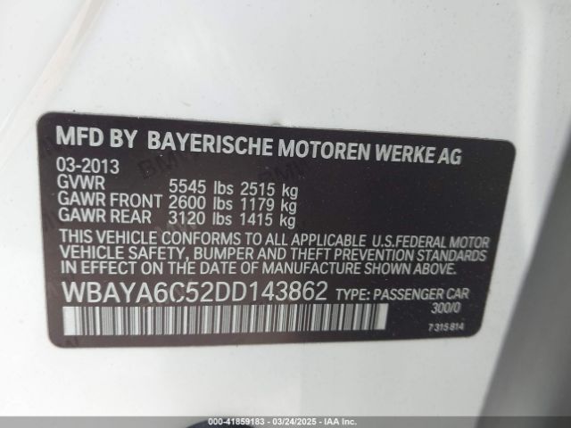 2013 BMW 740I WBAYA6C52DD143862 Photo 8