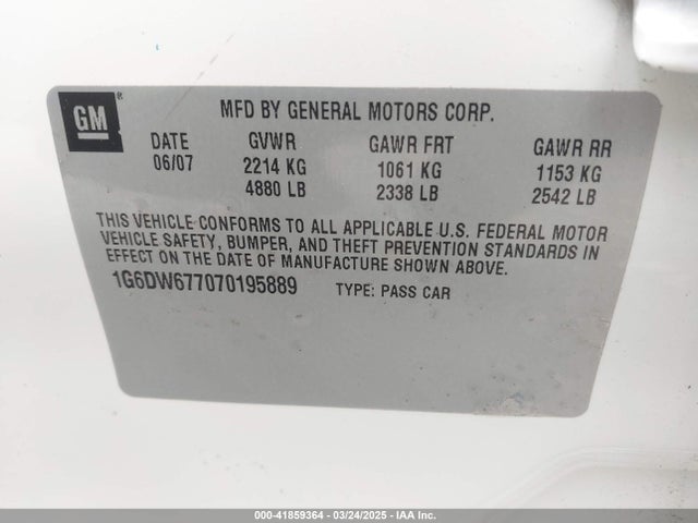 2007 CADILLAC STS 1G6DW677070195889 Photo 8