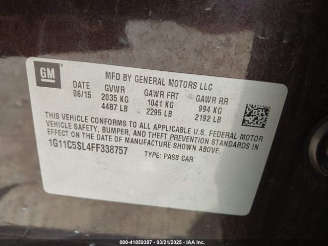 1G11C5SL4FF338757 Chevrolet MALIBU 1LT