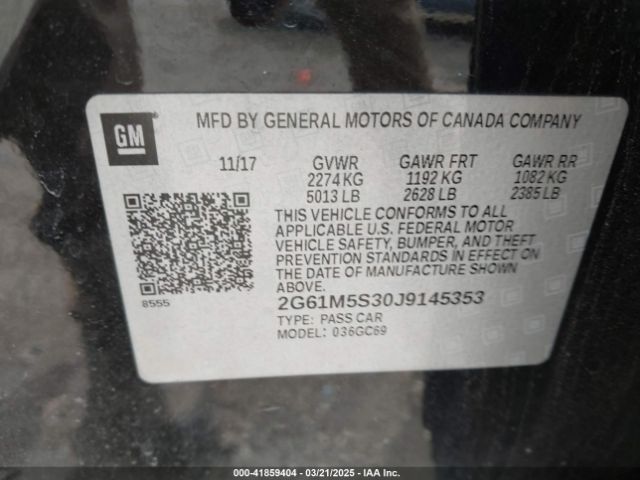 2G61M5S30J9145353 Cadillac XTS LUXURY