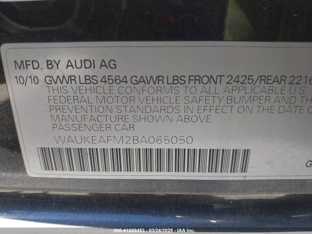 2011 AUDI A3 WAUKEAFM2BA065050 Photo 8