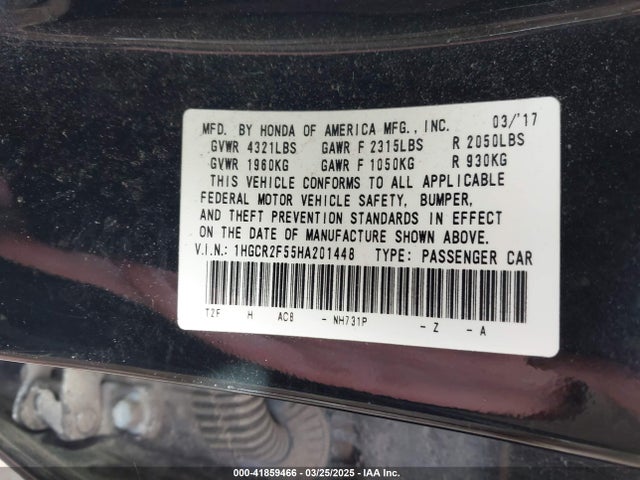 1HGCR2F55HA201448 Honda Accord Sport