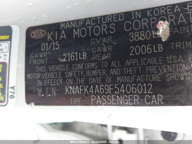 KIA dohc mpi nu 2015 KNAFK4A69F5406012 Image 9