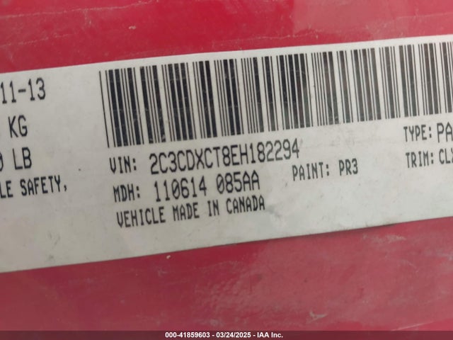 2C3CDXCT8EH182294 Dodge 2014
