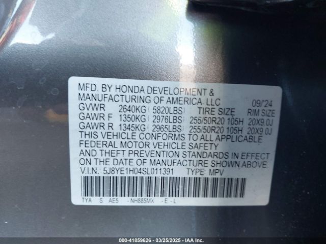 5J8YE1H04SL011391 Acura j35y5