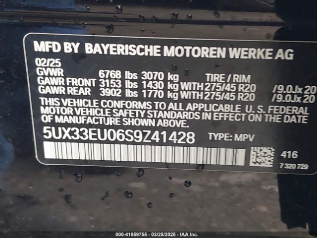 5UX33EU06S9Z41428 BMW X5 M60i