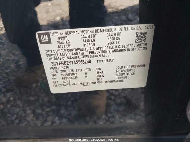 2010 CADILLAC SRX 3GYFNBEY7AS565260 Photo 8