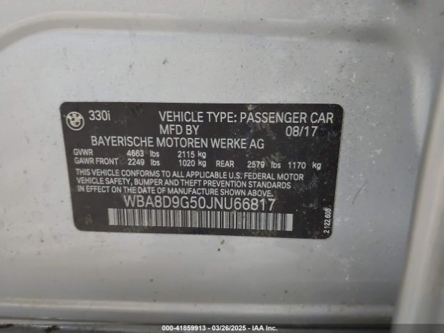WBA8D9G50JNU66817 BMW 330i Xdrive
