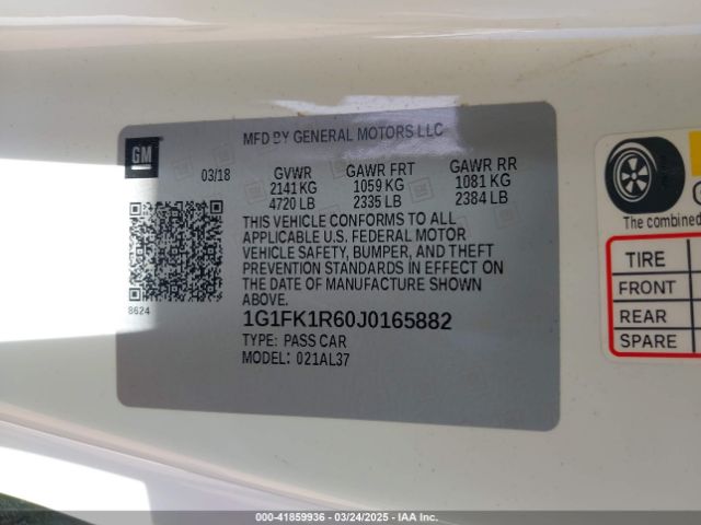 1G1FK1R60J0165882 Chevrolet CAMARO ZL1