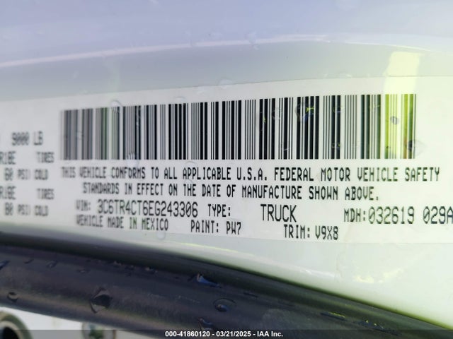 3C6TR4CT6EG243306 RAM 2500 Tradesman