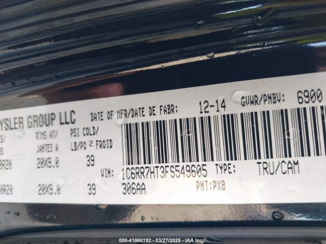 1C6RR7HT3FS549605 RAM 1500 Sport