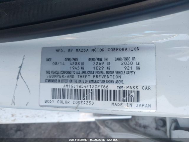 JM1GJ1W54F1202766 Mazda Mazda6 I Grand Touring