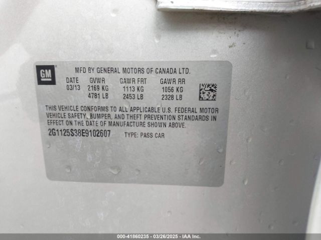 2G1125S38E9102607 Chevrolet Impala 2lt