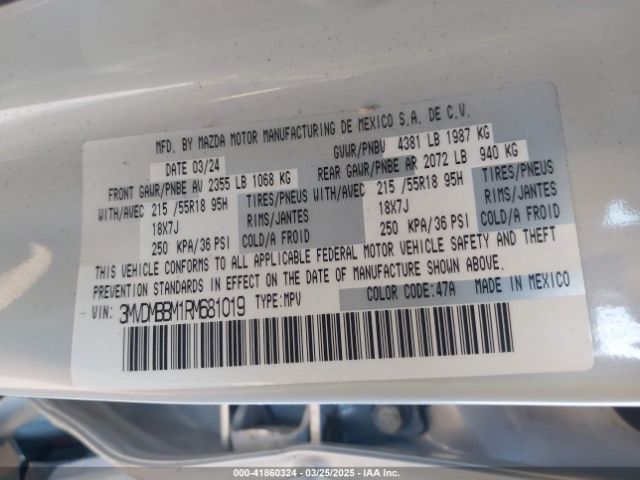 3MVDMBBM1RM681019 Mazda Cx-30 2.5 S Select Sport