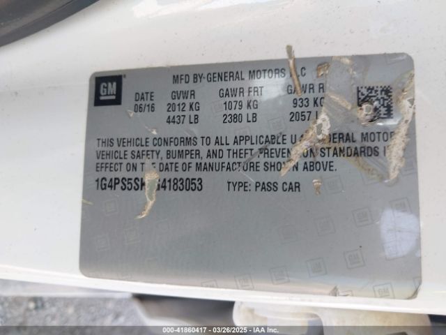 1G4PS5SK8G4183053 Buick Verano Leather Group