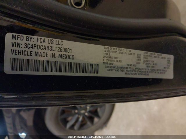 3C4PDCAB3LT260601 Dodge Journey Se Value