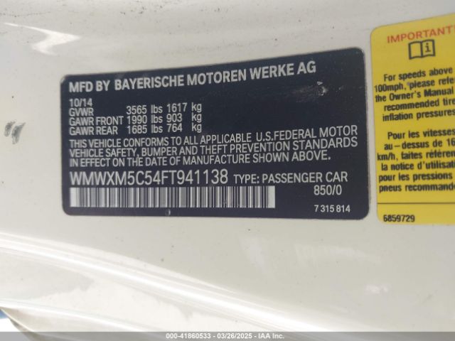 WMWXM5C54FT941138 Mini Hardtop Cooper