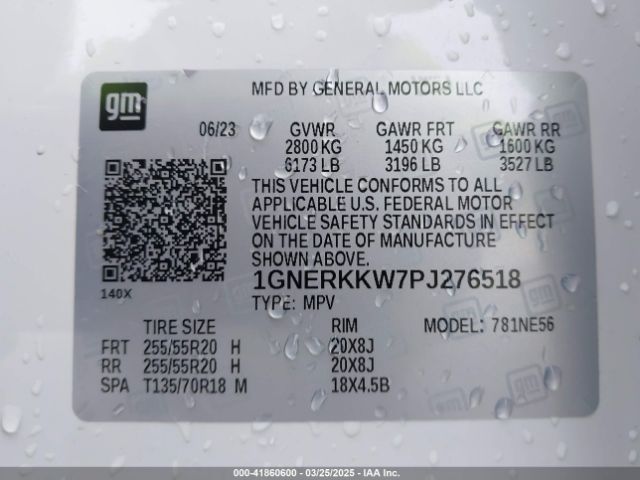 1GNERKKW7PJ276518 Chevrolet Traverse Fwd Premier