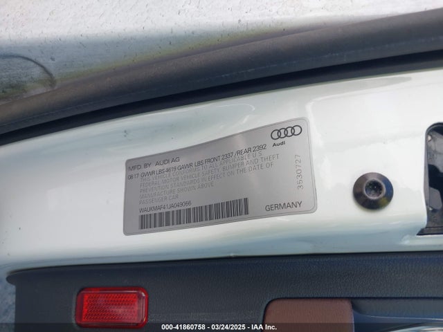 WAUKMAF41JA049066 Audi A4 2.0t Tech Ultra Premium/2.0t Ultra Premium