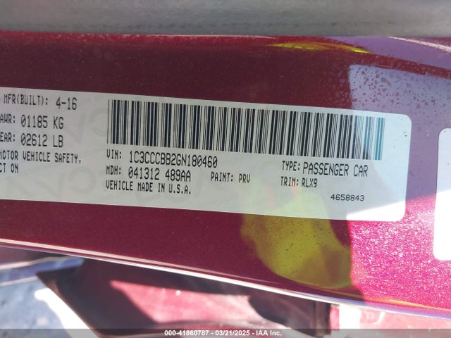 Chrysler 200 S 2016 1C3CCCBB2GN180460 Image 9