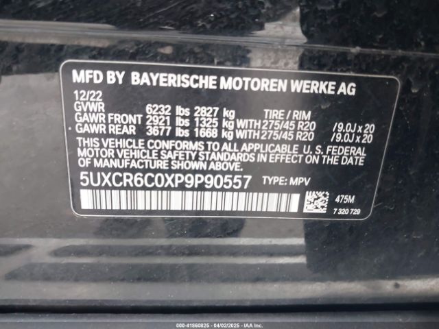 5UXCR6C0XP9P90557 BMW X5 Xdrive40i