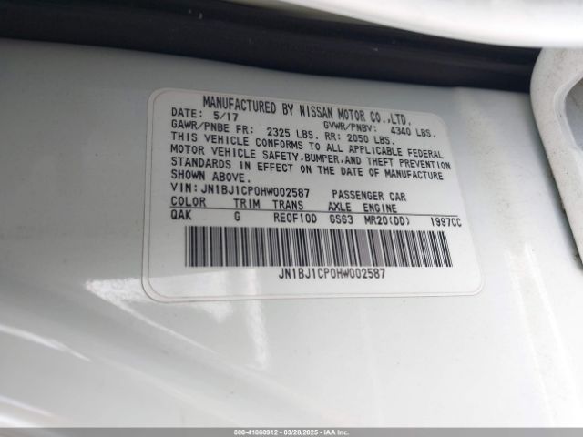 JN1BJ1CP0HW002587 Nissan Rogue Sport Sv