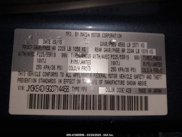 JM3KE4DY9G0714468 Mazda Cx-5 Grand Touring