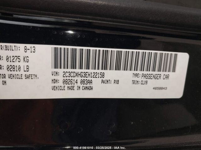 2C3CDXHG3EH122158 Dodge Charger Sxt Plus
