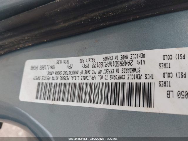 2010 CHRYSLER TOWN & COUNTRY 2A4RR5D1XAR188122 Photo 8