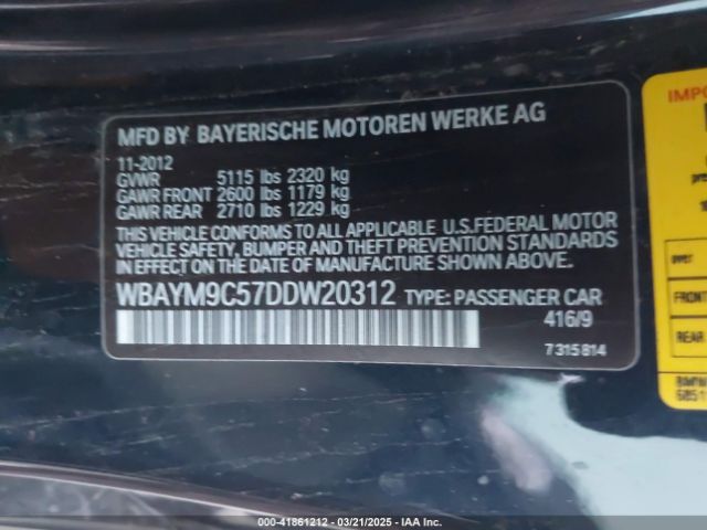 2013 BMW 650I WBAYM9C57DDW20312 Photo 8