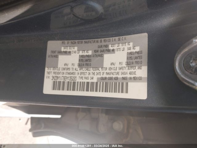 3MZBM1V78EM105220 Mazda Mazda3 I Touring